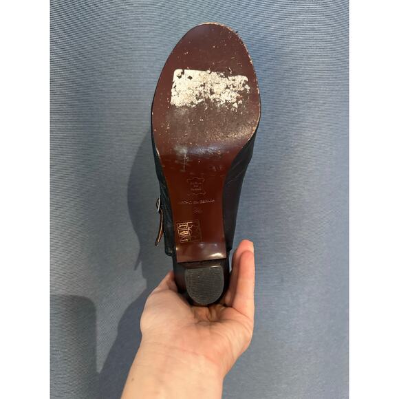 Re-mix Women's Anita 8.5 Black Leather Vintage Inspired Shoe. Retails $218 - Picture 8 of 10